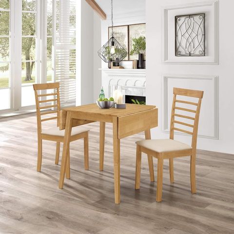 Hallowood Furniture Ledbury Small Wooden Drop Leaf Dining Table & Set ... with Space-saving solutions for small dining table with 2 chairs set in compact homes
